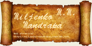 Miljenko Mandrapa vizit kartica